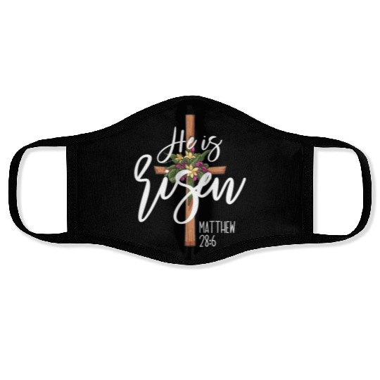 He Is Risen Matthew 28:6 Christian Jesus Is Risen Face Masks