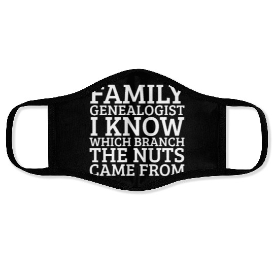 Family Genealogist Ancestry Lineage Genealogy Face Masks