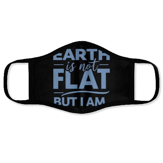 Flat Earth Satire Ironic Jokes Face Masks