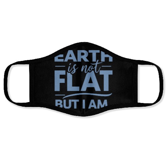 Flat Earth Satire Ironic Jokes Face Masks