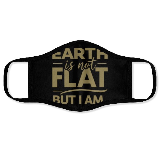 Flat Earth Satire Ironic Jokes Face Masks