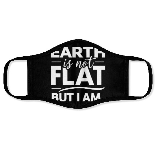 Flat Earth Satire Ironic Jokes Face Masks
