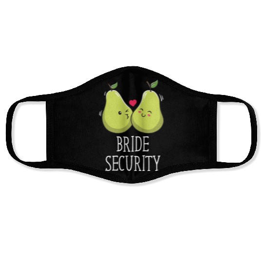 Bride Security Funny Wedding Little Ring Bear Face Masks