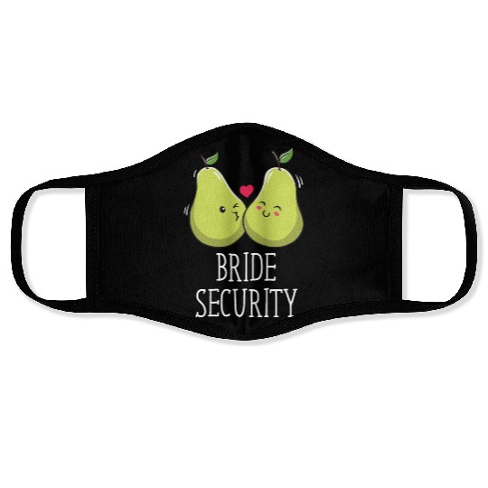 Bride Security Funny Wedding Little Ring Bear Face Masks