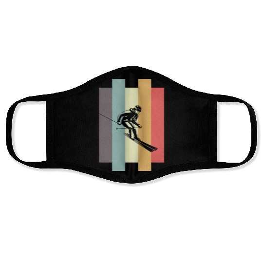 Skiing Mountains Winter sports Nature Face Masks