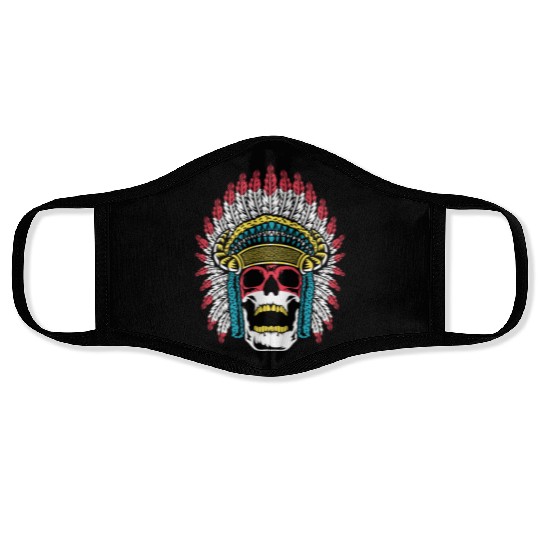 Indigenous Native American Skull Skull Head Face Masks