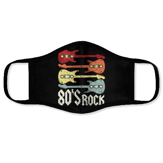80s Rock Band Guitar Cassette Tape 1980s Face Masks