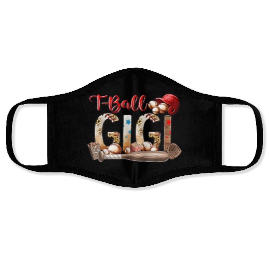 Leopard T-ball Gigi For Baseball Lover Face Masks