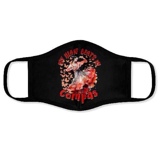 Flamenco My heart beats in compás Face Masks