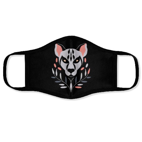 Hyena Symmetrical Design Face Masks