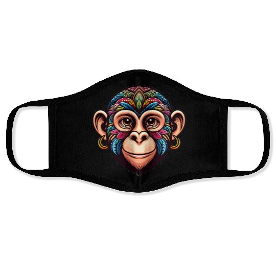 Cute Monkey Face Face Masks