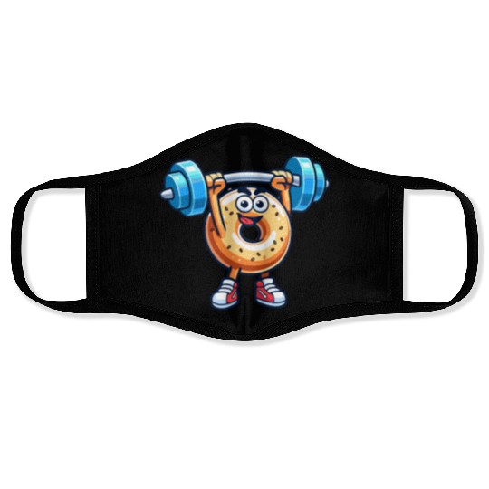 Fitness Gym Sport Bodybuilder Bodybuilding Bagel Face Masks