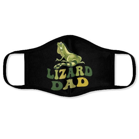 lizard dad Face Masks