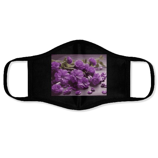 Purple Petals Face Masks