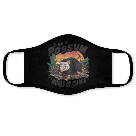 Be a Possum in a world of chaos Street Cats Squad Face Masks