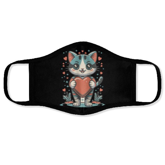 cat mom Face Masks