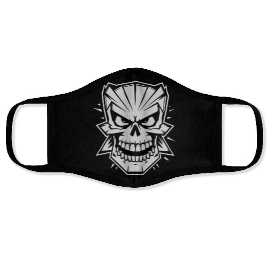 Skull cartoon style Face Masks