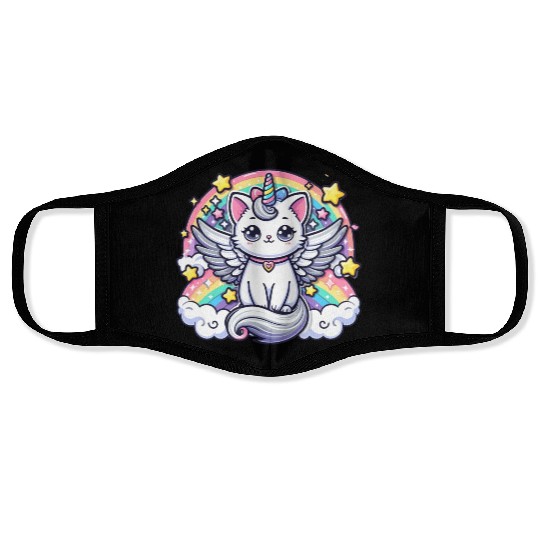 Celestial Charm Unicorn Cat Face Masks