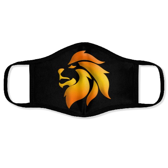 Gold Lion Face Masks