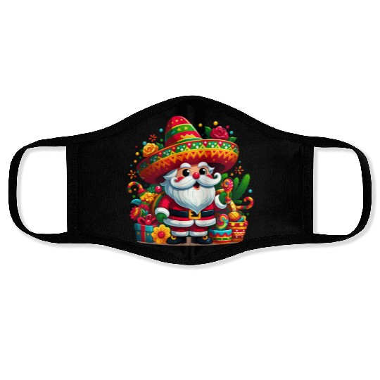 Cinco de Mayo Santa Claus Face Masks