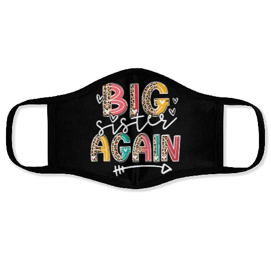 Big Sister Again Soon To Be Sis Announcement Face Masks