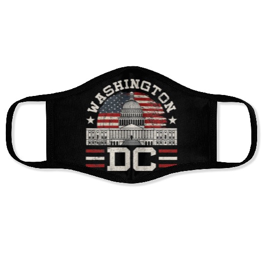 Love Washington DC USA Gift Design Idea Face Masks