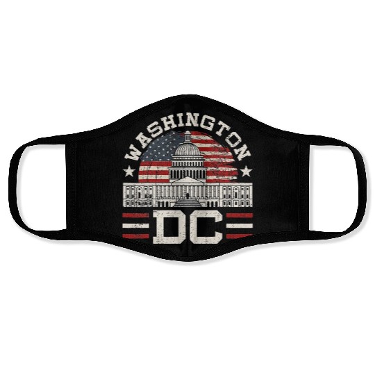 Love Washington DC USA Gift Design Idea Face Masks