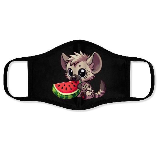 Hyena with Watermelon Summer Fruit Face Masks