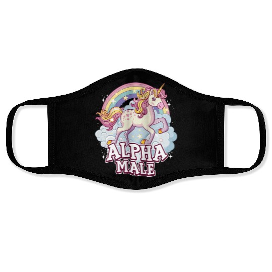 Alpha Male Unicorn Face Masks