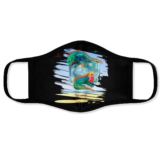 Unique Creative Cute I Alphabet Iguana Insect Ice Face Masks