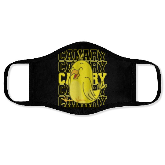 Yellow Canary Bird Face Masks