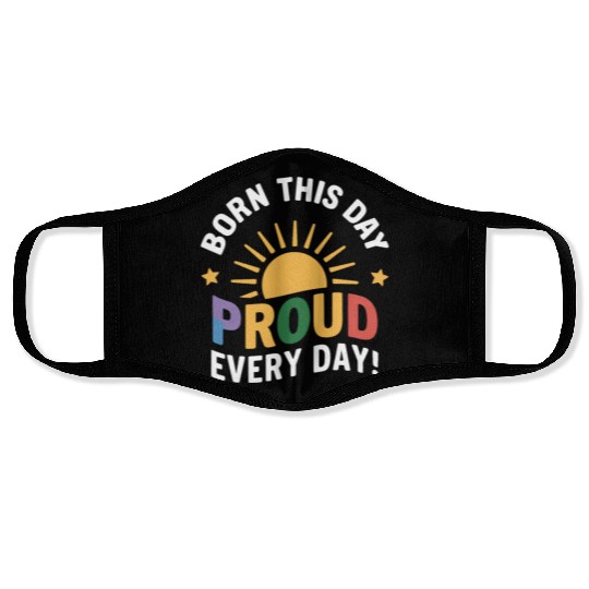 Birthgay Gay Pride Flag Pride Month Equal Rights Face Masks