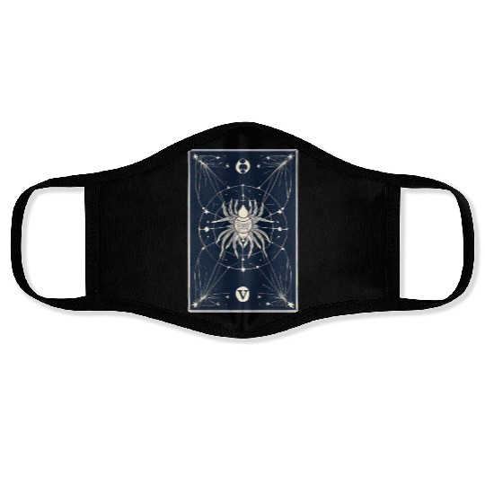 Spider Tarot Card Reader Astrology Occult Face Masks