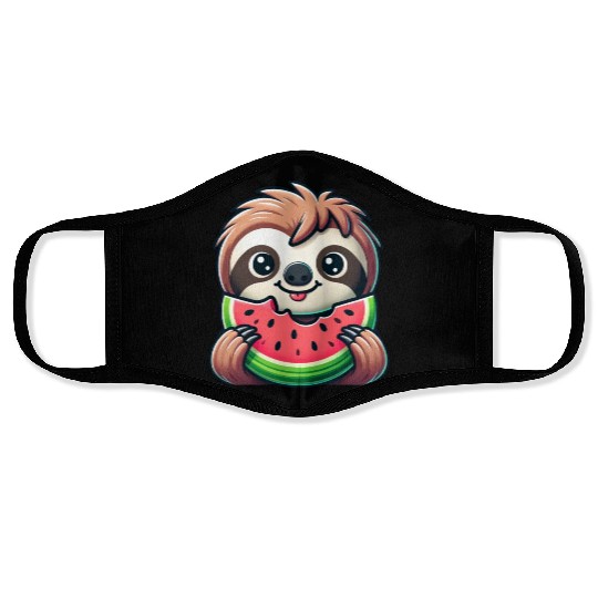 Sloth Summer Fruit Melon Face Masks