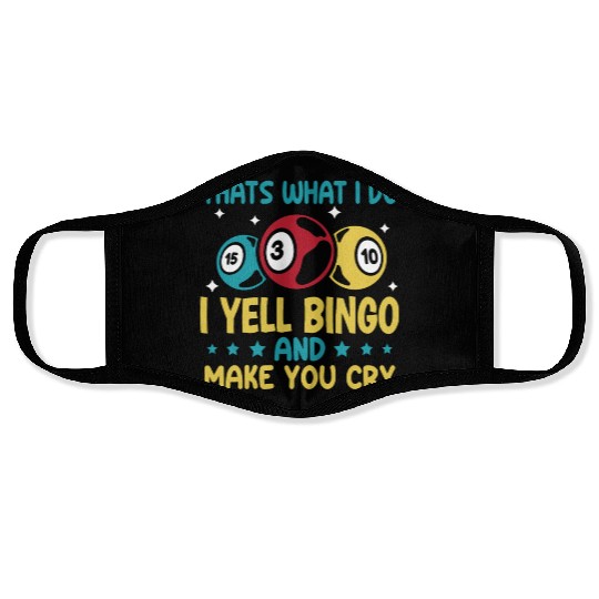 Funny Bingo Player Face Masks