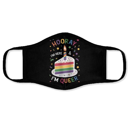Birthgay Gay Pride Flag Pride Month Equal Rights Face Masks