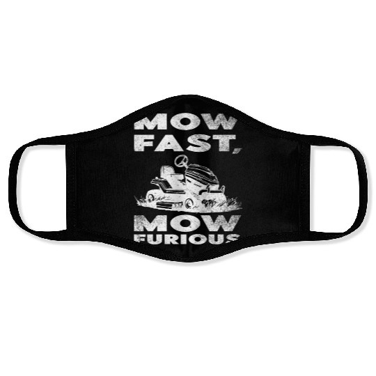 Lawn Mower Racing Gardener Racing Face Masks