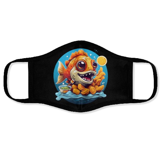 Fish and Chips Face Masks