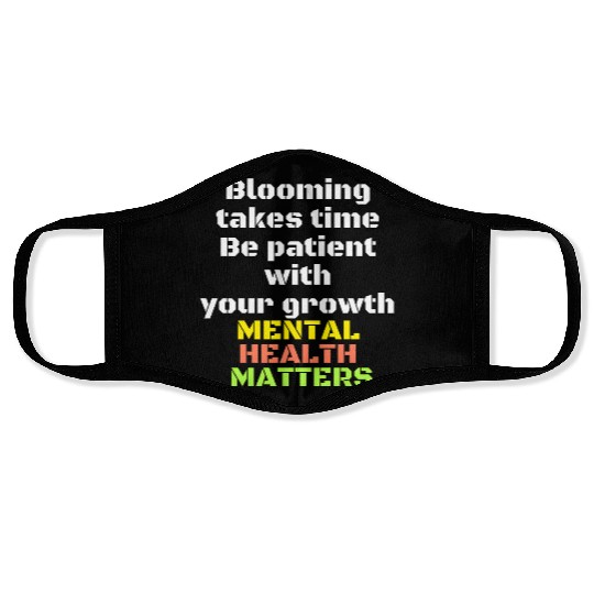 Mental Health Maters Quote Face Masks