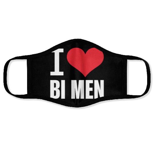 I Love Bi Me Bisexual Men Bi Pride Bisexual Pride Face Masks