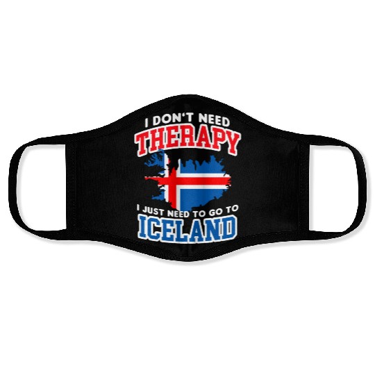 Iceland Flag Embrace The Northern Lights Design Face Masks
