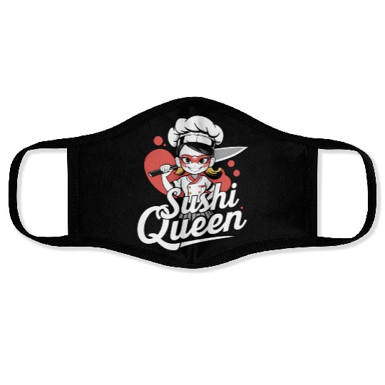 Anime Girl Chef Face Masks
