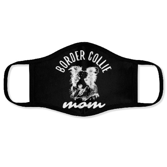 Unique Border Collie Enthusiast Creative Art Face Masks