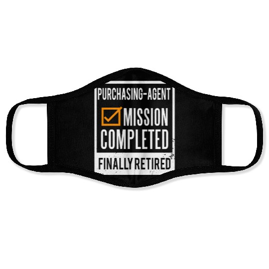 Retirement gift idea Retired Purchasing-Agent Face Masks