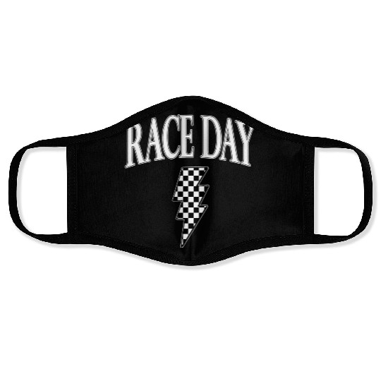 Race Day Checkered Face Masks