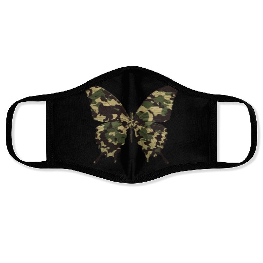 Natural Camouflage Butterfly Face Masks
