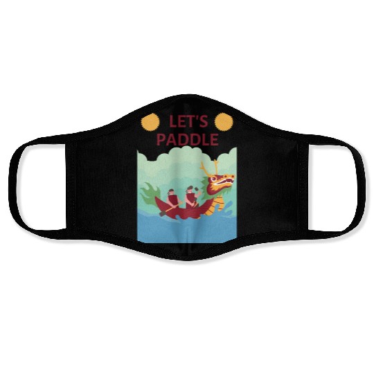 Lets paddle! Celebrate Dragon Boat Festival 2024 Face Masks