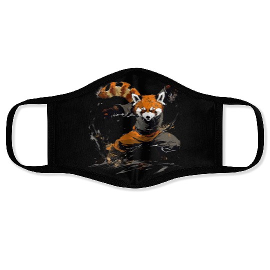 High Kick Red Panda Face Masks