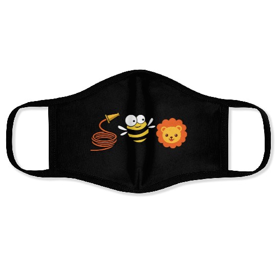 Hose Bee Lion Funny Who's Be Lying Face Masks
