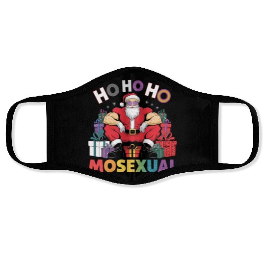 Ho Ho Ho Mosexual Gay Santa LGBT Gay Pride Xmas Face Masks
